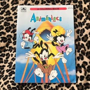 1994 ANIMANIACS Vintage Coloring Book Warner Bros 90s Cartoon Golden Books 90s
